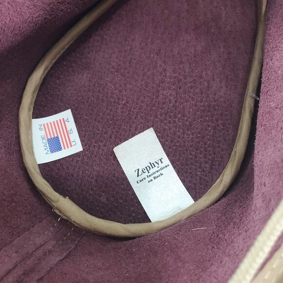 6 7/8 S Zephyr 21.5" Rancher Hat Outback Crusher Suede Aussie Brown Wine Small - Picture 6 of 11